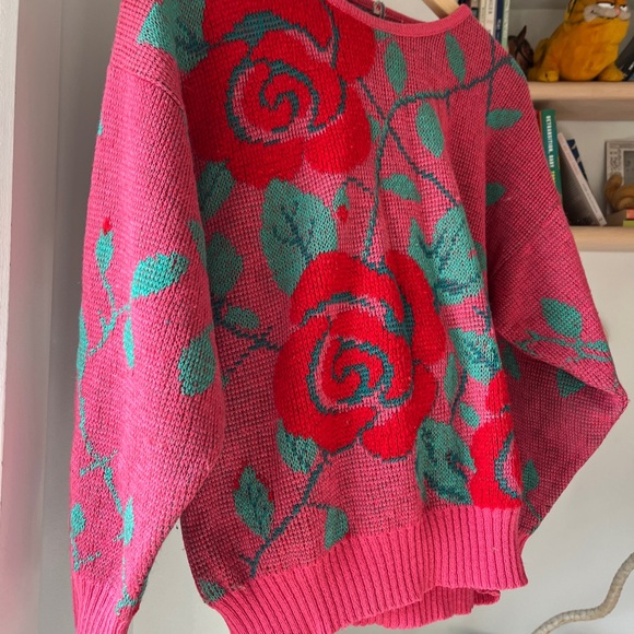 Vintage Italian Rose Sweater pink - Picture 6 of 12